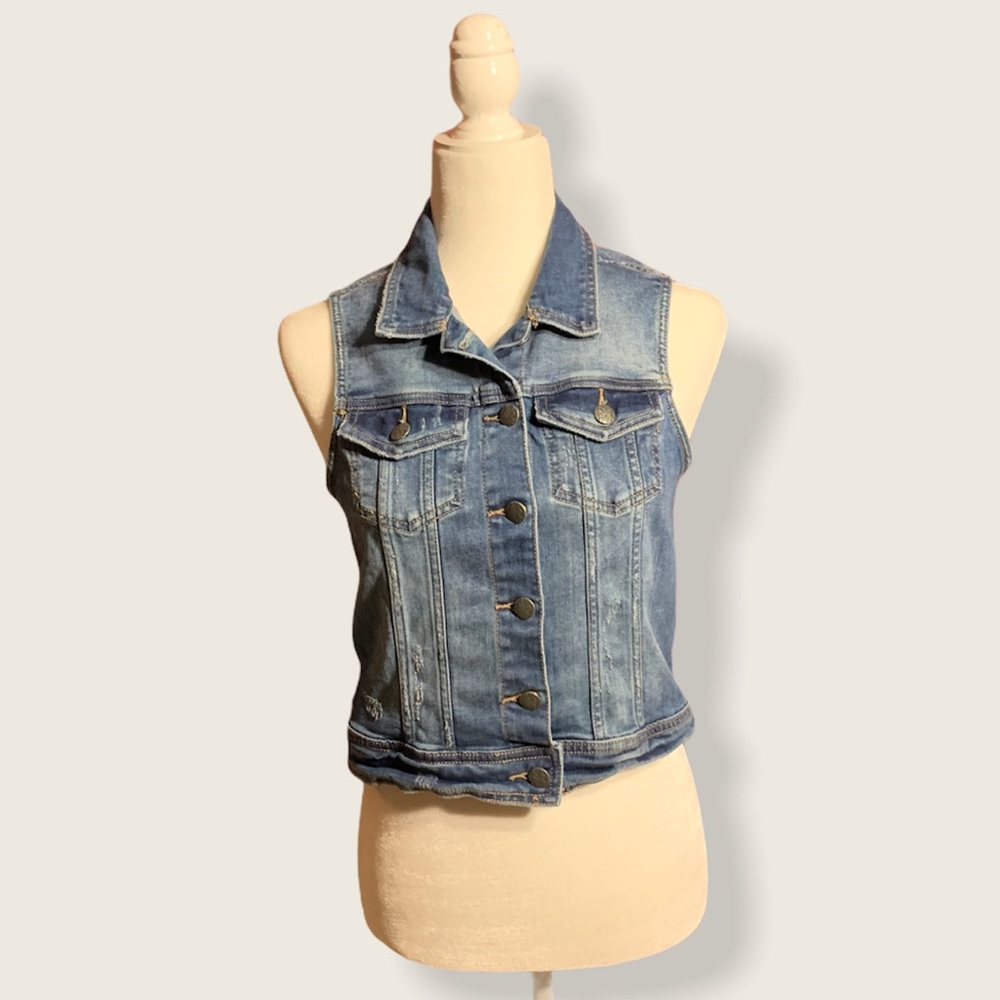 Prana Sleeveless Denim Vest sz XS